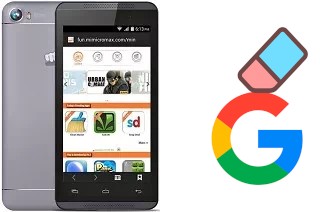 Cómo borrar la cuenta de Google en Micromax Canvas Fire 4 A107