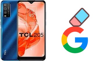 Cómo borrar la cuenta de Google en TCL 205