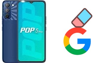 Cómo borrar la cuenta de Google en Tecno Pop 5 Pro