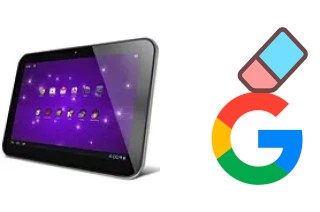 Cómo borrar la cuenta de Google en Toshiba Excite 10 SE