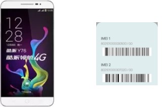 Cómo ver el código IMEI en Coolpad Y76