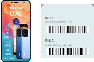 Cómo ver el código IMEI en HiSense U70