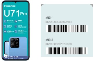 Cómo ver el código IMEI en U71 Pro