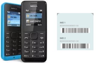 Cómo ver el código IMEI en Nokia 105