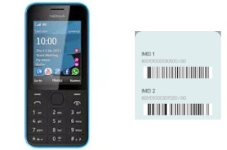 Cómo ver el código IMEI en Nokia 208