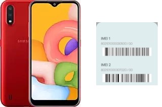 Cómo ver el código IMEI en Galaxy A01