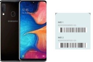 Cómo ver el código IMEI en Galaxy A20e