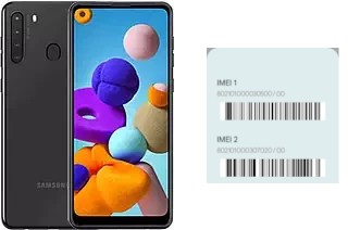 Cómo ver el código IMEI en Galaxy A21