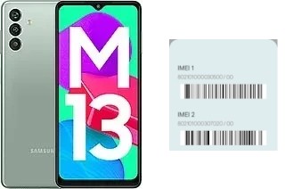 Cómo ver el código IMEI en Galaxy M13 (India)