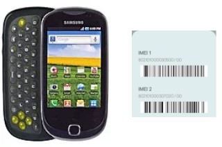 Cómo ver el código IMEI en Galaxy Q T589R