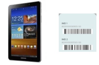 Cómo ver el código IMEI en P6800 Galaxy Tab 7.7