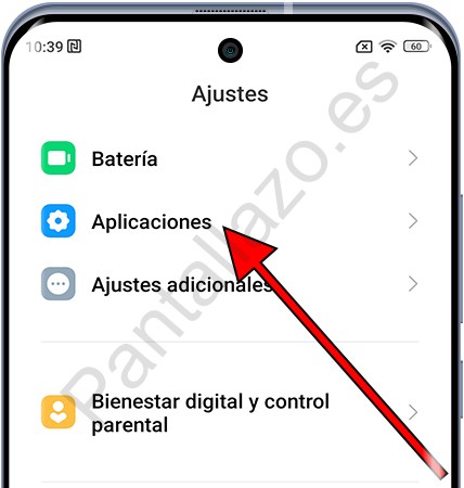 Ajustes de aplicaciones Xiaomi