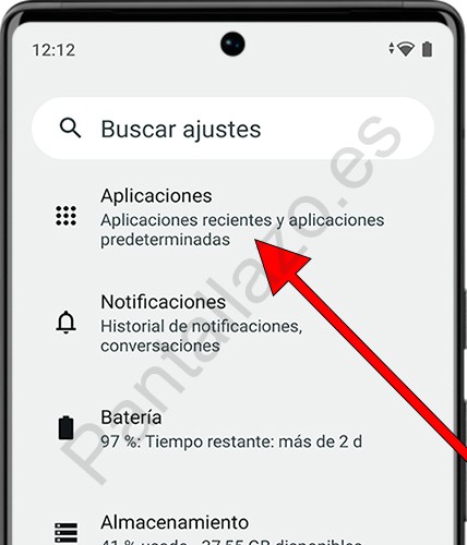 Ajustes de aplicaciones Android