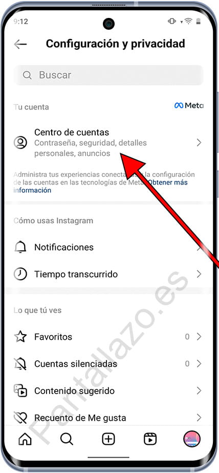 Centro de cuentas Instagram