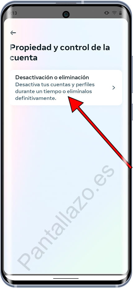 Desactivación o eliminación Instagram