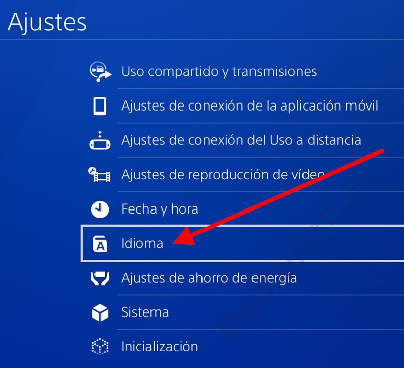 Idiomas PS4