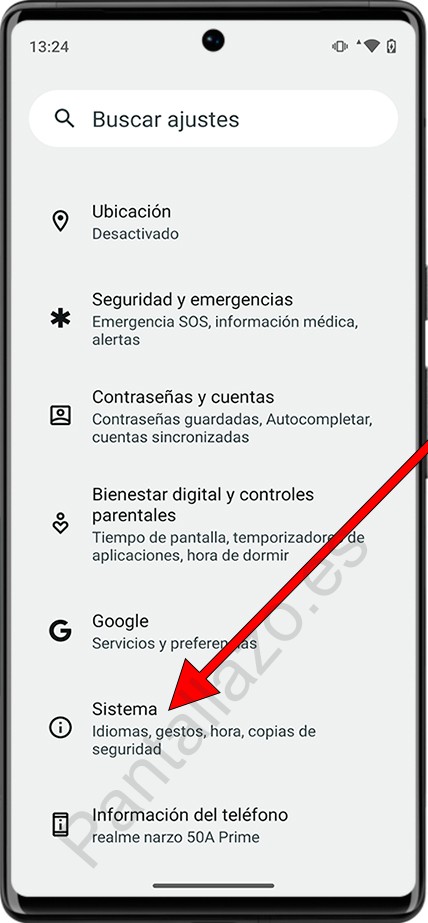 Icono sistema Android