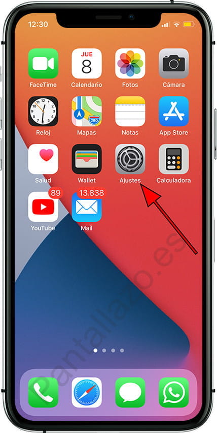 Icono ajustes iPhone