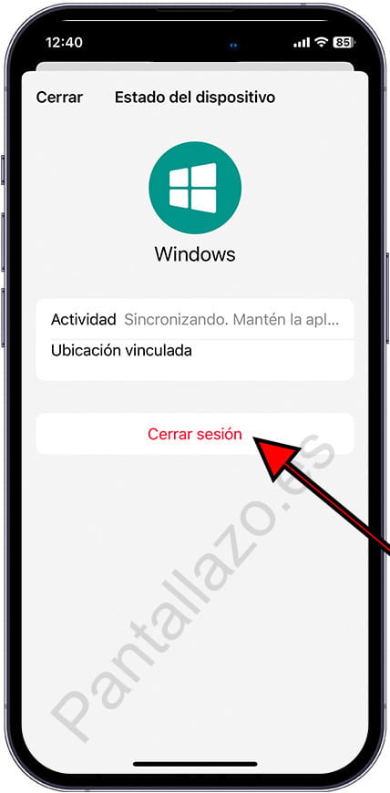 Cerrar sesión WhatsApp en dispositivo vinculado