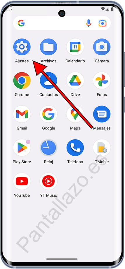Icono ajustes en Android