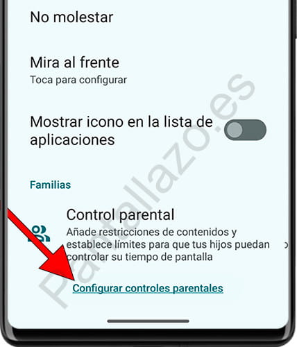 Configurar controles parentales en Android