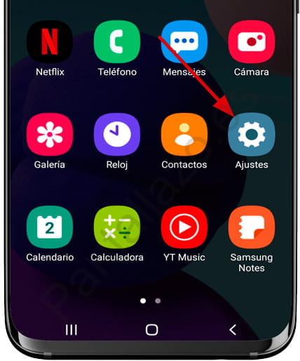 Icono ajustes Samsung