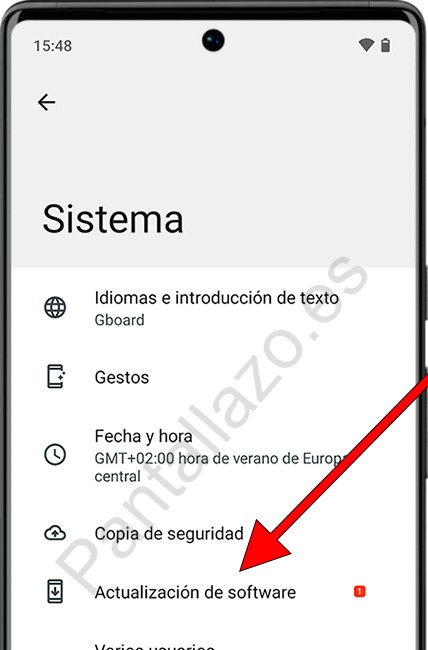 Actualización de software