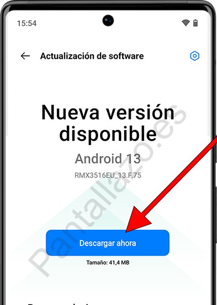 Descargar actualización de software Realme