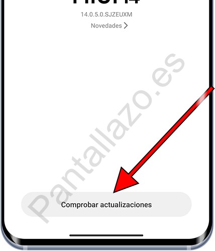 Comprobar actualizaciones Xiaomi