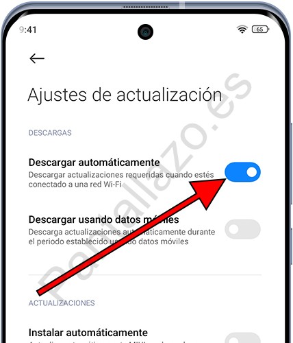 Descargar automáticamente actualizaciones Xiaomi