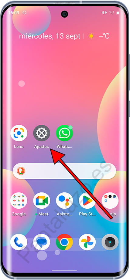 Ajustes teléfono Android