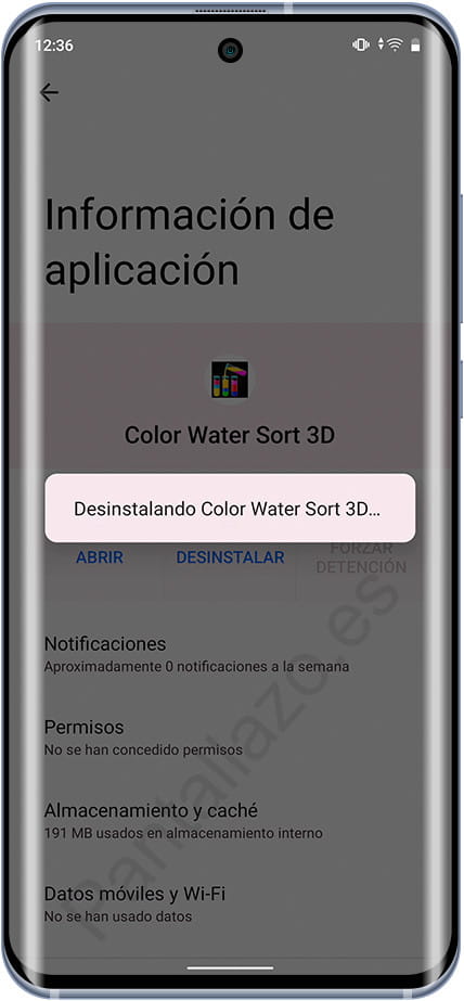 Desinstalando app Android