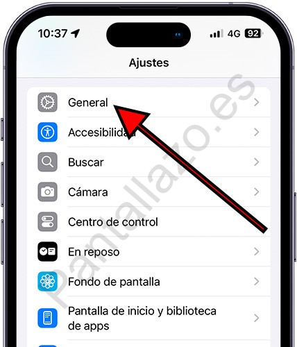 Ajustes generales iPhone