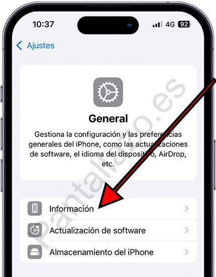 Información general iPhone