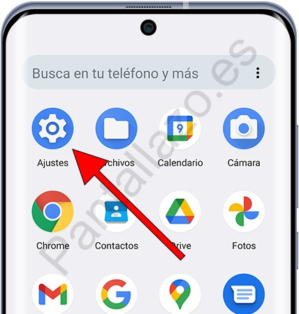 Ajustes dispositivo Android