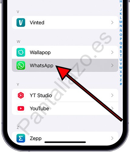 Ajustes de WhatsApp en iPhone