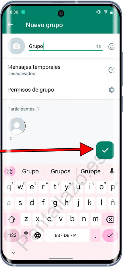 Crear nuevo grupo