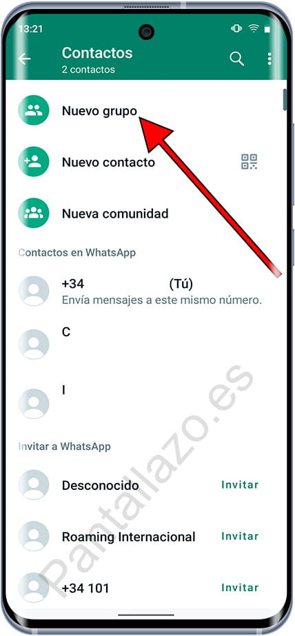 Nuevo grupo WhatsApp