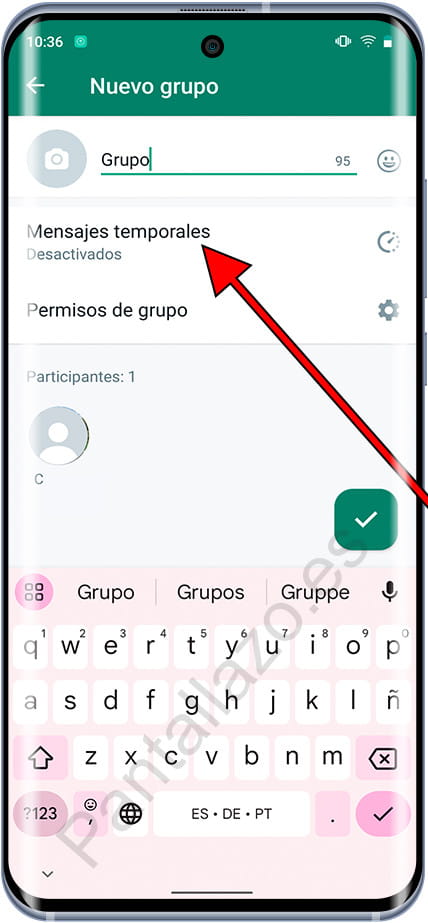 Mensajes temporales WhatsApp