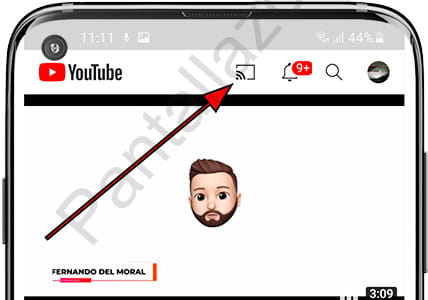 Icono de retransmitir contenido Youtube