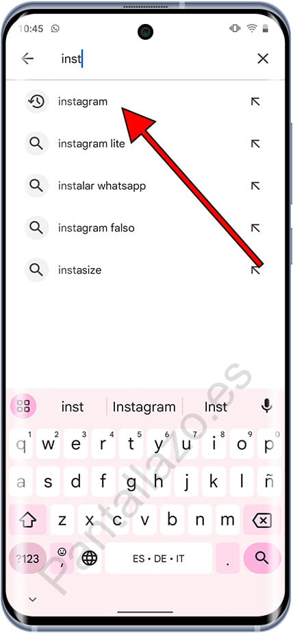 Buscar app instagram