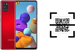 ¿Cómo leer códigos QR en un Samsung Galaxy A21s?