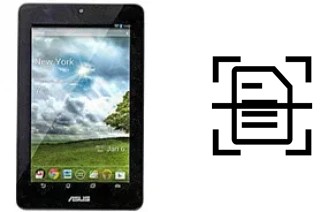 Escanear documento en un Asus Memo Pad ME172V