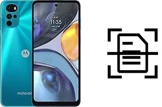 Escanear documento en un Motorola Moto G22
