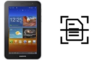 Escanear documento en un Samsung P6200 Galaxy Tab 7.0 Plus