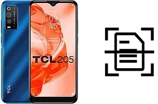 Escanear documento en un TCL 205