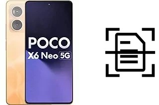 Escanear documento en un Xiaomi Poco X6 Neo