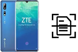 Escanear documento en un ZTE Axon 10 Pro 5G