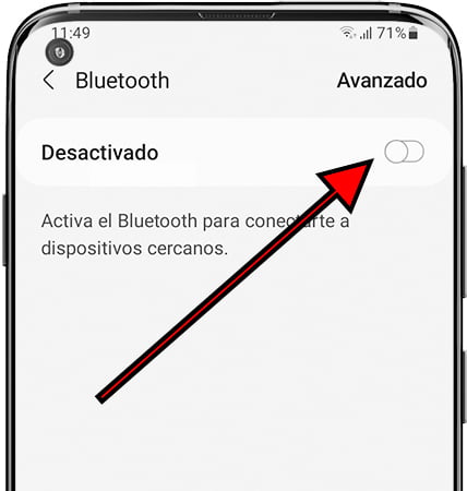 Activar Bluetooth en Samsung Galaxy