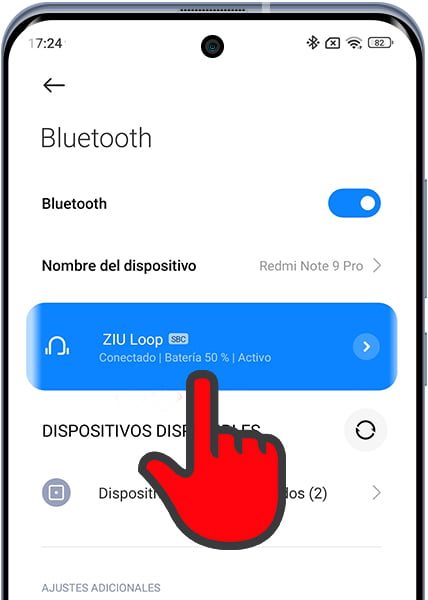 Desconectar dispositivo Bluetooth en Xiaomi